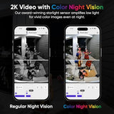WYZE Wireless Duo Cam Video Doorbell (Chime Included), Battery Powered, 2K Full HD Video
