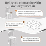 Basic Beyond Chair Cushions for Dining Chairs, Non-Slip Chair Pads, Thick Seat Cushions 4, 17" x 17" x 4", Dark Grey