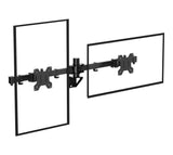 Bracwiser Dual Monitor Wall Mount for 17 to 32 inch Computer Screens, Each Holds to 22 lbs, Heavy Duty Telescoping Wall Monitor Arms, 75x75/100x100 VESA Horizontal Assembly Wall Mount, Black, WM94X2
