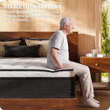 Firm King Mattress 12 Inch - Hybrid Mattress for Spinal Alignment
