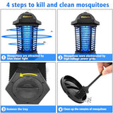 Klahaite Bug Zapper Outdoor, Electric Mosquito Zapper, Fly Zapper Indoor Fly Traps, Mosquito Repellent Outdoor Patio and Backyard Covers 1/2 Acre, 3 Prong Plug, 4200V, ABS Fireproof Plastic Outer