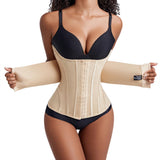 MISTHIN Waist Cincher Shaperwear for Womem Full Body Women Double Belt Wrap Corset Trainer Tummy Control Shaper (Nude, X-Small)
