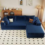 96" Modular Sectional Couch, Boneless L Shaped Cloud Sofa with Chaise Lounge