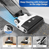 SUNSMAI 4-in-1 Steam Vacuum Mop - High-Performance Wet Dry Floor Cleaner for Hardwood Floors Carpets, 212°F Steam for Tough Stains, Self-Cleaning LED Display