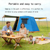 Quickly Set up an Outdoor Camping Tent with a Large Space, Suitable for 4 to 8 People. This is a self-Stretching Pole Double-Layer Tent that is Rainproof and Sunproof. It is a Family Tent.