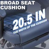Misolant Big and Tall Office Chair with Footrest, High Back Desk Chair with Linkage Armrest, 90-155° Recline Executive Computer Chairs
