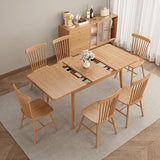 Muwuele Solid Wood Extendable Dining Table for 4-8 People