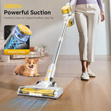 fenhua Cordless Vacuum Cleaner, 35Kpa Vacuum Cleaner for Home, 45Mins Stick Vacuum with LED Display, Anti-Tangle & Wall Mount Charging, 6 in 1 Lightweight Vacuum for Hard Floors, Carpet, Pet Hair