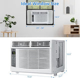 Window Air Conditioner, 6,000 BTU Cools 250 Sq Ft, Wi-Fi Enabled Smart AC with Remote & App Control, Easy Install Kit, Energy Efficient Cooling for Medium Rooms, White