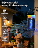 NEXLY SJZ-091 Solar Bug Zapper Portable Outdoor Waterproof Mosquito Killer Indoor Home Rechargeable Fruit Fly Trap 4200V Electric Gnat Traps for Room Garden Courtyard Kitchen Camping Backyard