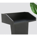 Iron Lectern Podium Stand - Modern Hotel Reception Information Desk for School Training & Lectures. Welcome Paint, Sturdy & Stylish Lecture Table