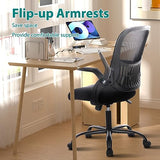 Sweetcrispy Home Office Managerial Executive Chair, Ergonomic Mesh Adjustable Swivel Mid-Back Chair