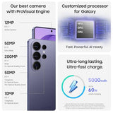 Samsung Galaxy S26 Ultra, Unlocked Android Smartphone, 256GB, Privacy Display, Galaxy AI, AI Camera, Super Fast Charging 3.0, Durable Battery, 2026, US 1 Year Warranty, Cobalt Violet