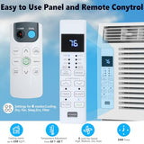 Electactic 6,000 BTU Window Air Conditioner, Window AC Unit with Cooling, Dry Function, 4 Fan Speeds, 24H Timer & Sleep Mode, Cools Up to 250 Sq.ft for Bedroom, Living Room, Office