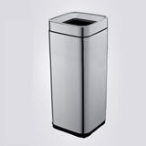 inless Steel Open Trash Can 8L/15L/20L/25L/30L - Sk Recycling Bin for Kitchen, Bathroom, Office, Living Room - No Lid, Modern Sle, Easy Clean