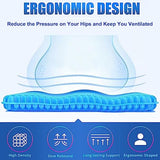 Gel Seat Cushion - Non-Slip Egg Seat Cushion Chair Pads - Office Chair Car Seat Cushion for Sciatica & Back Pain Relief, Truck