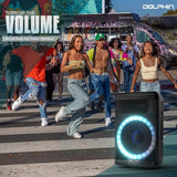 Dolphin BoxParty 1600: 15" High Powered Bluetooth Party Speaker – Deep Bass, Loud Sound System with LED Lights, Includes Microphone and Remote Control