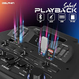 Dolphin SP-3112RBT High Powered Portable Bluetooth Speaker – 12-Inch Woofer, TWS, X-BASS, UHF Microphone, Dynamic LED Lights, Long Lasting Battery