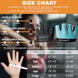 RYMNT Minimal Workout Gloves,Short Micro Weight Lifting Gloves Grip Pads with Full Palm Protection & Extra Grip, Aqua-Small