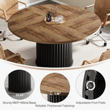 Tribesigns 47-Inch Round Conference Table, Meeting Table for 4-6 People, Small Office Desk