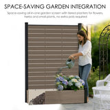 Kozyard Privacy Screen with Planter 70" H x 51" W Outdoor Garden Screen