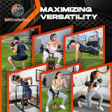 Hip Thrust Belt for Weights, Dumbbells & Kettlebells – Heavy Duty Glute Workout Equipment for Plates up to 300 lbs, with bonus straps