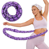 SOHIDAS Soft Hula Hoop for Adults 3.3lb Weighted Hula Hoops for Women Weight Loss Pilates Equipment Infinity Hoop Soft Spring Weighted Hoop, Purple