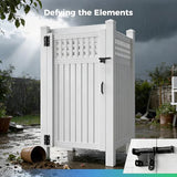 Outdoor Shower Enclosure, Rust-Proof Engineering Grade PVC Privacy Shower Station, Outdoor Shower Easy DIY Assembly for Pool, Beach, Backyard,81'' H x 46'' W x 46'', (Not included shower)