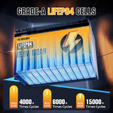 Rvpozwer 12V 100Ah LiFePO4 Lithium Battery 2 Pack Group 31 with 100A BMS