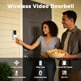 [Doorbell + 4-CAM] XMARTO 6MP Tri-Lens Wireless Security Camera & Smart Doorbell Set, 4Pcs 3-View 360°PTZ AI Tracking Cam & 16CH 4K WiFi6 NVR (500GB HDD) & 2.4G/5G Dual Band Doorbell, No Monthly Fee