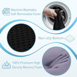 BlissTrends Seat Cushion,Thick Memory Foam Cushions for Office Chair, Car Seat, Airplane, Relieving Pressure Tailbone 4.7in Thick Black