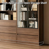 Luxury Large Executive File Cabinet and Bookcase, Sturdy Storage Cabinet