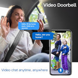 2K Video Doorbell Camera Wireless with Full-Body View & AI Detection - Night Vision, PIR Motion Alerts