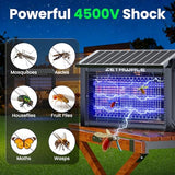 ZETAWALE Solar Bug Zapper Outdoor Mosquitos Zapper Solar Powered Bug Zapper Outdoor Camping Fly Control for 4000 sq.ft Waterproof Fly Killer Solar Mosquito Zapper for Garden Lawn and Back Yard (20W)