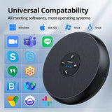 USB Speakerphone, M1A Zoom Certified AI Mics 360°Voice Pickup USB Type C-A Plug & Play Computer Speakers with Microphone
