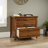 Sauder Carson Forge 2 Drawer Lateral File Cabinet, Rustic Vintage Style Filing Drawers