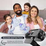 1080P Webcam with Microphone, Noise Cancellation, Privacy Cover, Wide-Angle Lens, Auto Light Correction, Plug & Play USB Webcam