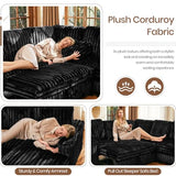 Oversized Sofa Bed Modular Sectional Sleeper Sofa with Pull Out Bed L Shaped Couch with Storage
