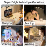 LED Architect Desk Lamp with Clamp - 24W Ultra Bright Adjustable Swing Arm Light for Home Office