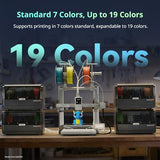 Anycubic Kobra X Combo High-Speed 3D Printer, Native 7-Color(up to 19), ACE GEN 2 with 81% Less Purge, 600mm/s, AI Monitoring