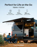 BLUETTI AC70 Solar Generator with 100W Solar Panel (Ships Separately), 768Wh Portable Power Station with 2 1000W (Power Lifting 2000W) AC Outlets, 0-80% in 45 Min, LFP Backup Power for Camping, Trip