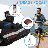 ExtreSpo Adjustable Weighted Vest for Women and Men, 20-32lb Weight Vest with 6 Ironsand Weights, Body Weight Vest Exercise Set with Reflective Strip for Strength Training and Workout