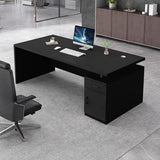 WYBFCWY Executive Office Desk with Storage Cabinet,Large Computer Desk