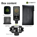 RAY Microphone with Autofocus for Your Voice - Mute by Distance and Mute Button - for Podcasts, Streaming, Content and Music in Studio Quality - 1" Studio Condenser Capsule Lewitt