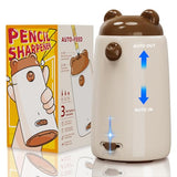 Fully Automatic Pencil Sharpener, Electric Pencil Sharpener for Kids, Auto in & Out, Rechargeable Pencil