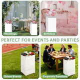 8 Pack 30 Gallon Disposable Trash Cans for Parties, Large Portable Self-Standing Garbage Bins
