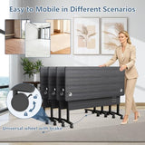 47.2in Folding Conference Table, Modular Meeting Table with Wheels 2Pack