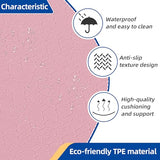 onlyhe Extra Thick 12mm TPE Exercise Yoga Mat with Strap, 1/2 Inch Non-slip Workout Mat for gymnastics, Pilates, Home, Workout, Gym Floor Fitness (Pink + Navy Blue)