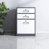 x3anggyt5 Office Office File Data Organizer Cabinet 3 Tier Large Capacity Drawer Balcony Storage with Locks Filing Cart