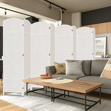 8 Panel Room Divider, 6ft Tall Folding Privacy Screen, 19.5" Wide Panels, 360°Rotation